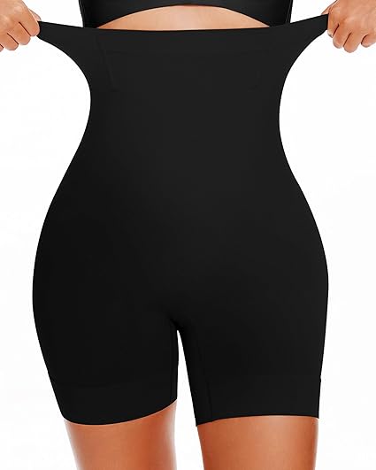 High-Waisted Shapewear Shorts for Women | Seamless Tummy Control | Thigh Slimmer