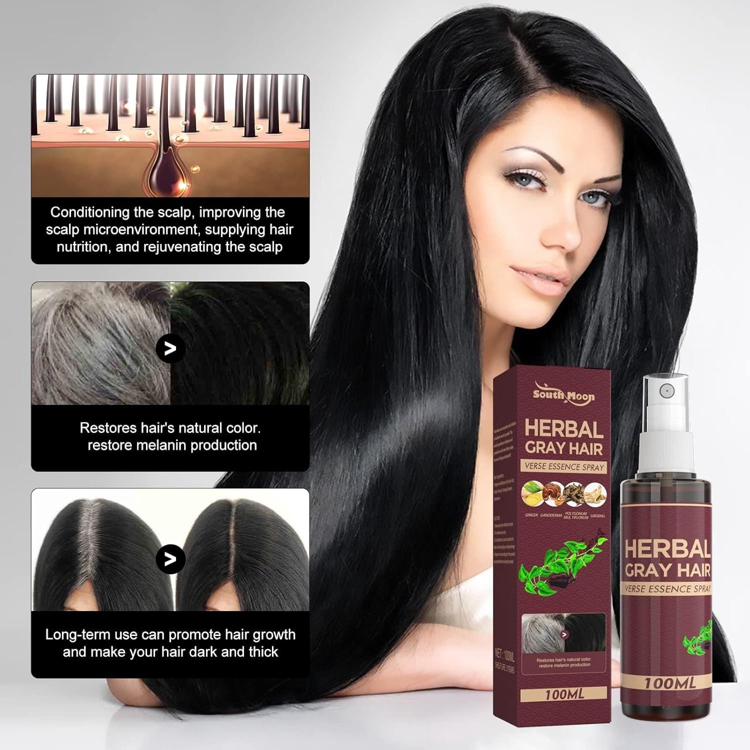 Herbal Hair Darkening Conditioner 100ML |  Natural Gray Hair Care